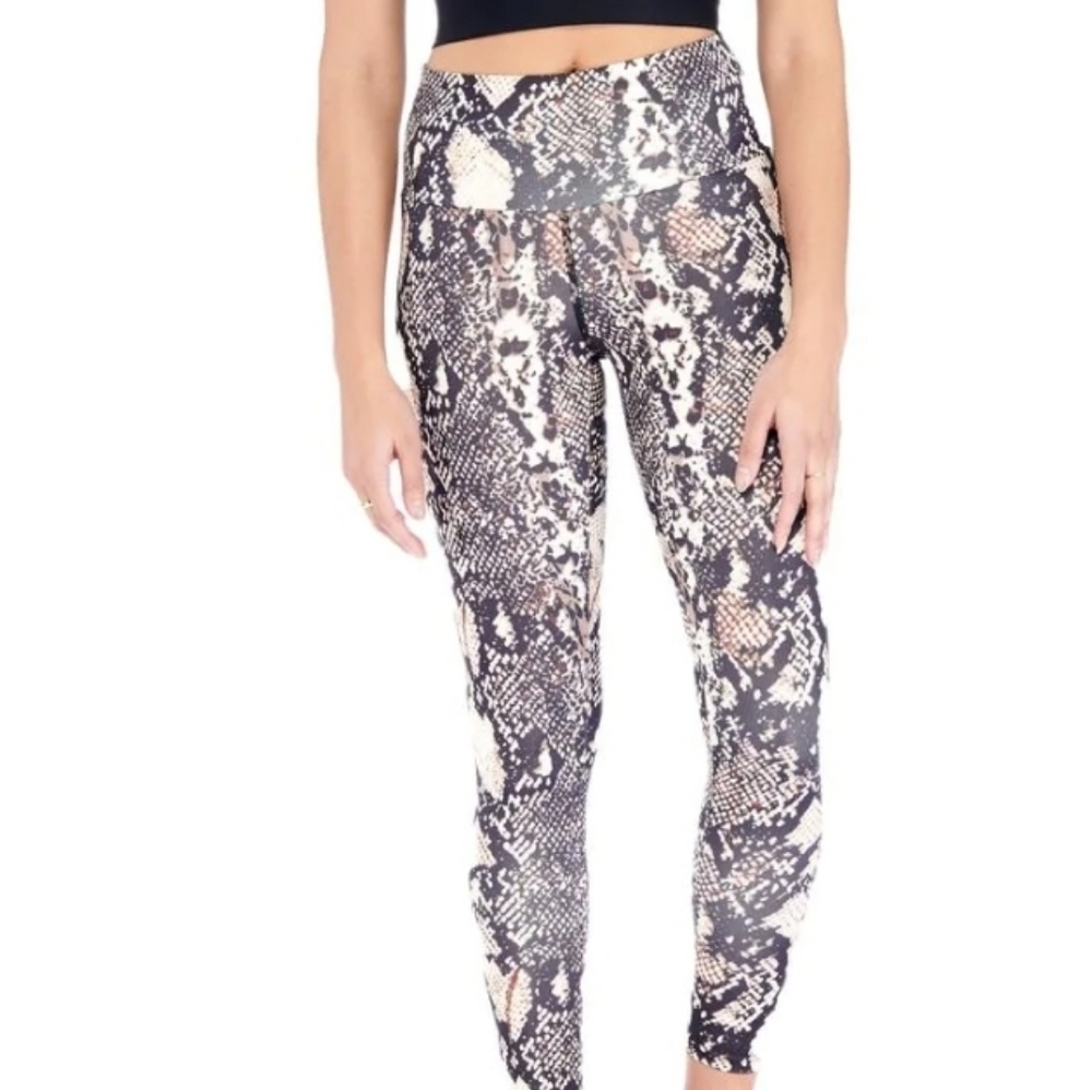 New Electric Yoga leggings, yoga pants snake print, small